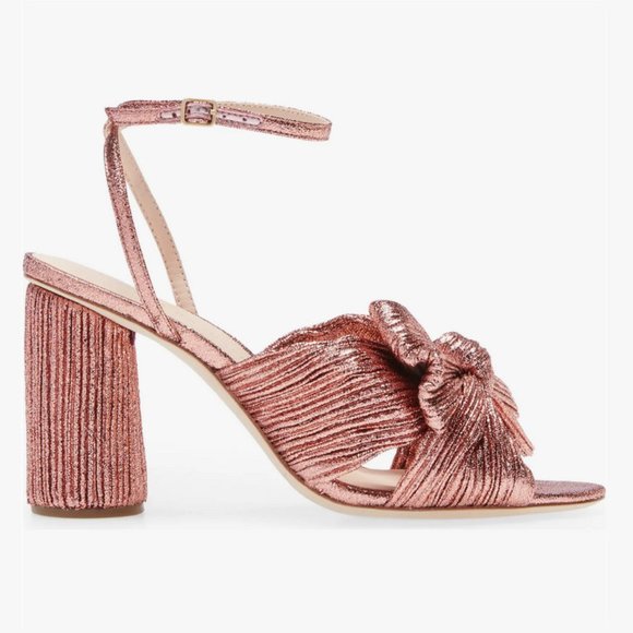 NEW Loeffler Randall Size 11.5 Women's Camellia Knotted Metallic Sandals - Metro - Picture 3 of 6